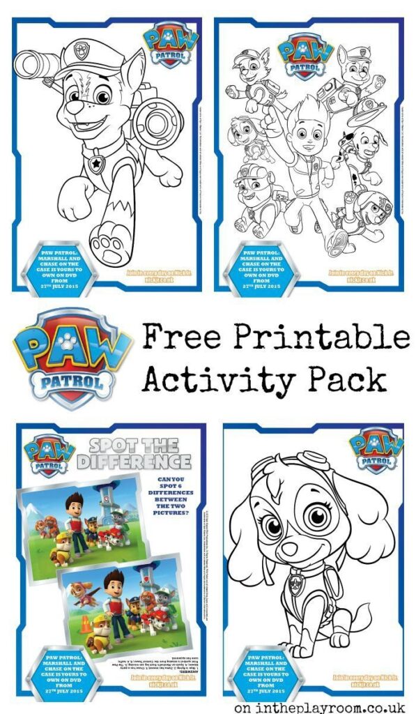 Paw Patrol Colouring Pages And Activity Sheets Free Printables Paw Patrol Birthday Paw Patrol Party Paw Patrol Coloring
