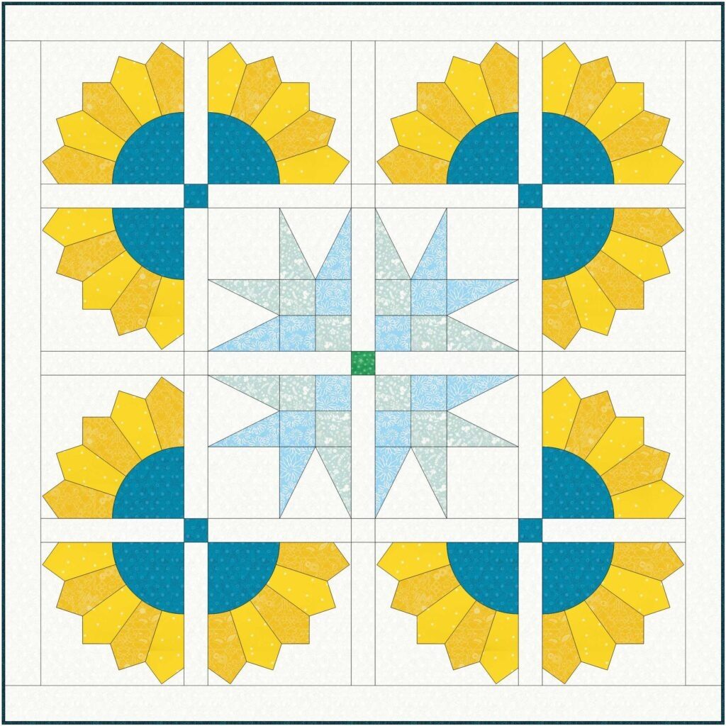 Peace For Ukraine Free Sunflower Quilt Pattern SewCanShe Free Sewing Patterns For Beginners