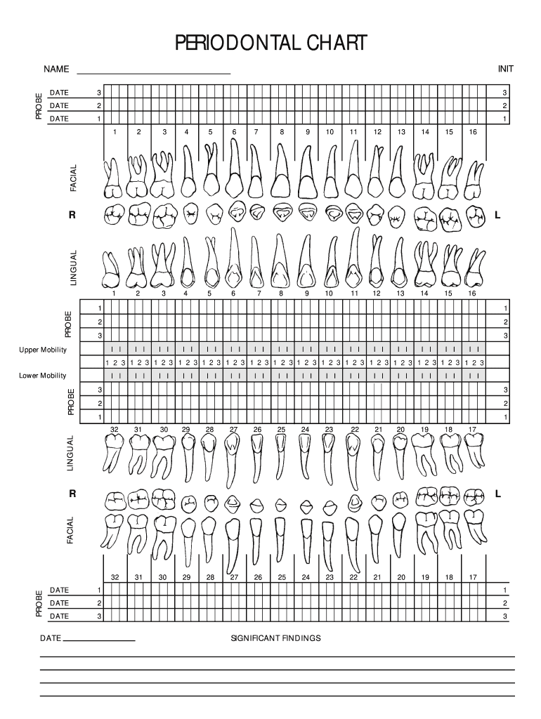 Periodontal Chart Form Fill Out Sign Online DocHub