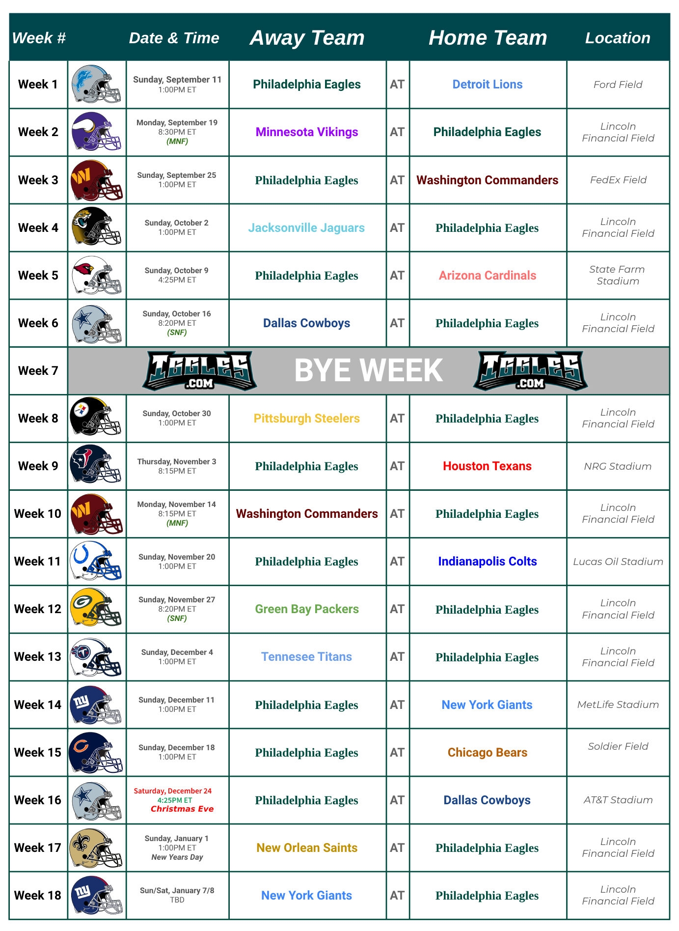 Week 12 Nfl Schedule Printable