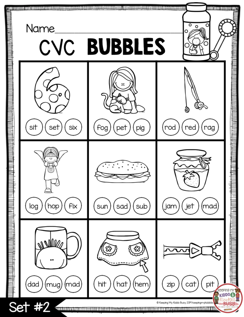 Phonics Unit 4 CVC Words Word Families FREEBIE Keeping My Kiddo Busy Cvc Words Kindergarten Cvc Worksheets Cvc Words Worksheets