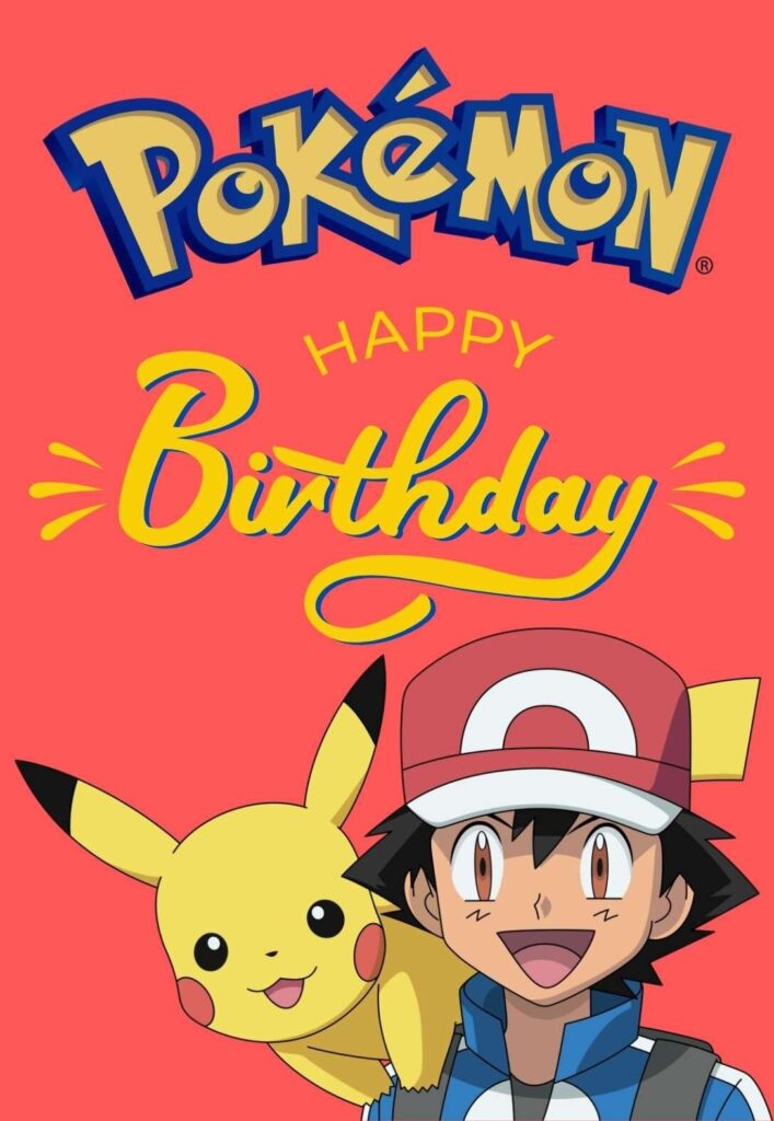 Pikachu Printable Birthday Cards PRINTBIRTHDAY CARDS Pokemon Birthday Pokemon Birthday Card Pokemon