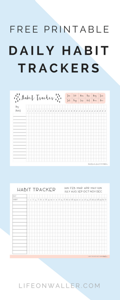 Habit Tracker Printable Free