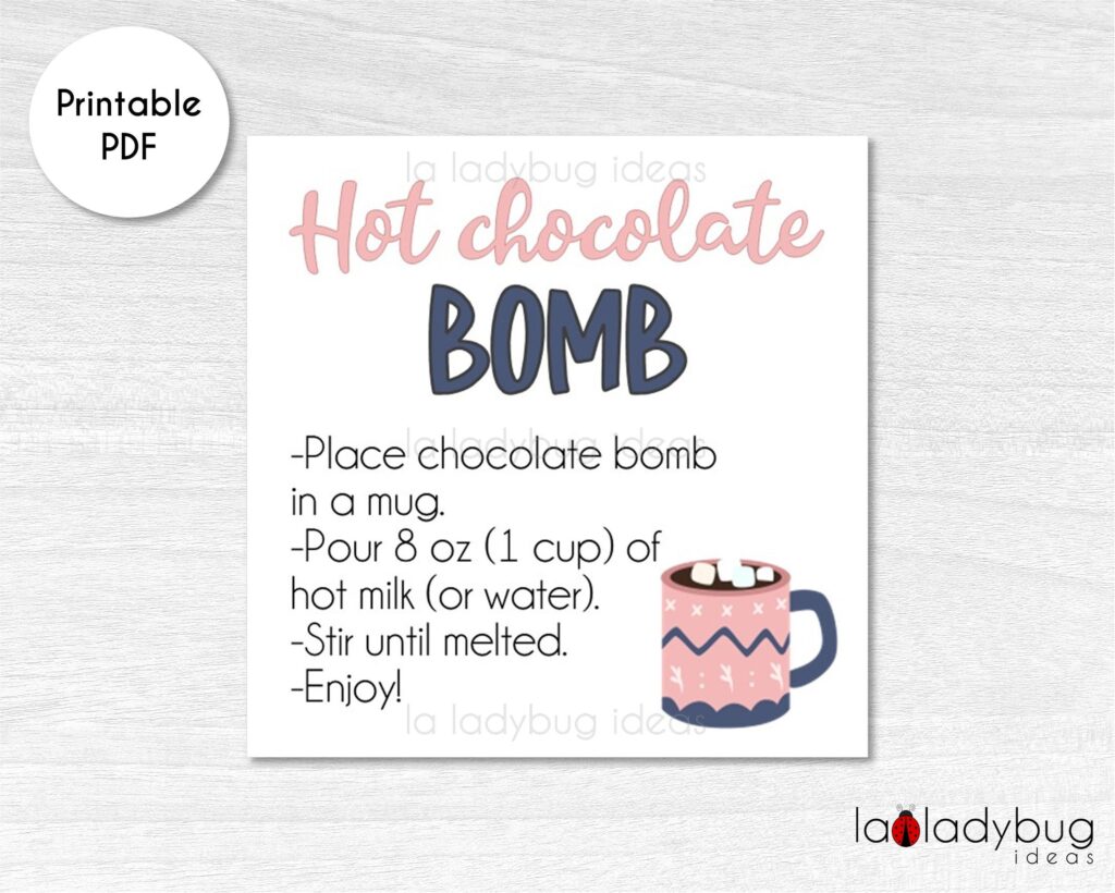 Cocoa Bomb Instructions Printable Free