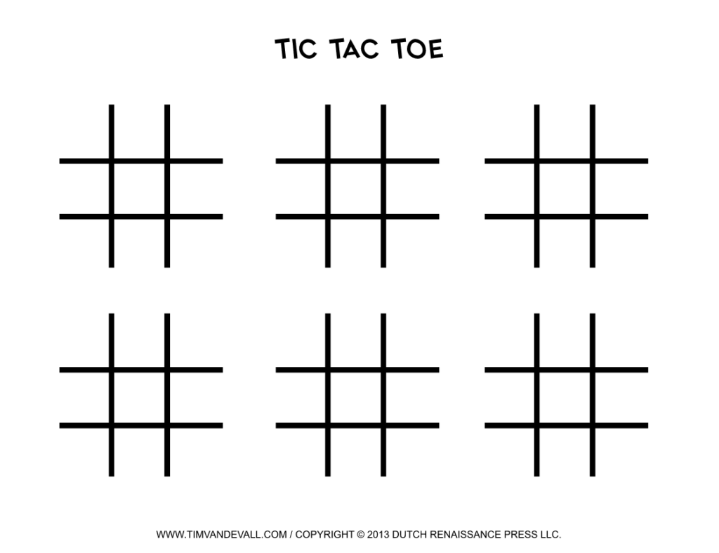 Pin On Tic Tac Toe Game Printables