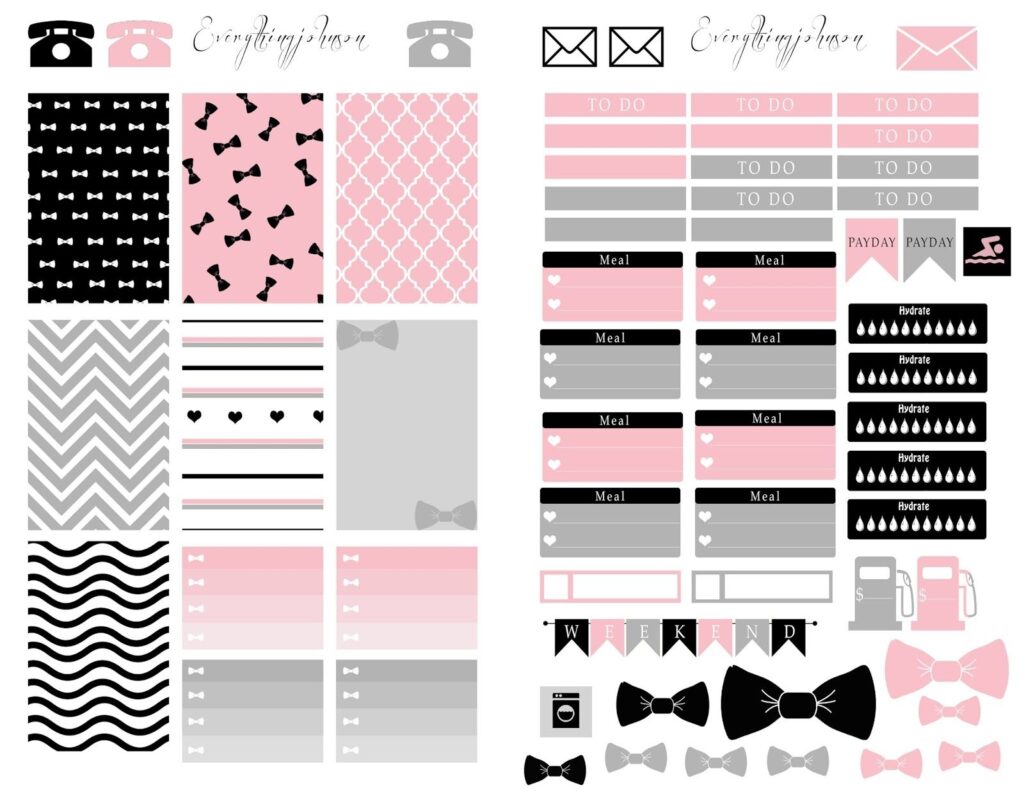 Free Printable Stickers Planner