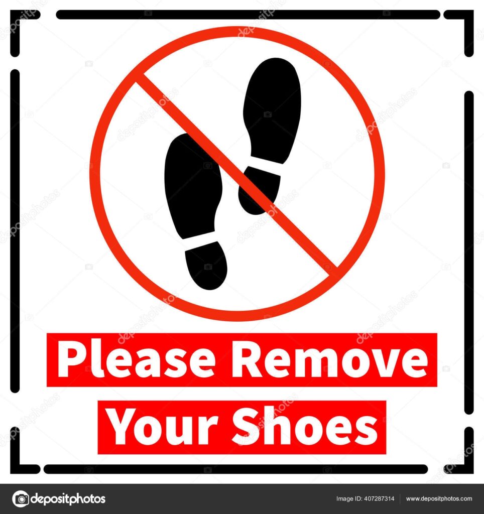 Please Remove Your Shoes Sign Doormat Printable Free Entering Sign Stock Photo By Itsmapics 407287314