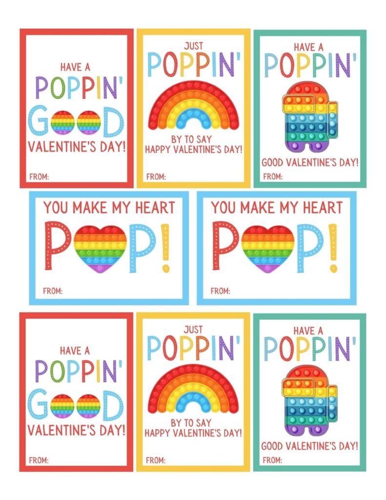 Pop It Valentine Card Free Printables OriginalMOM