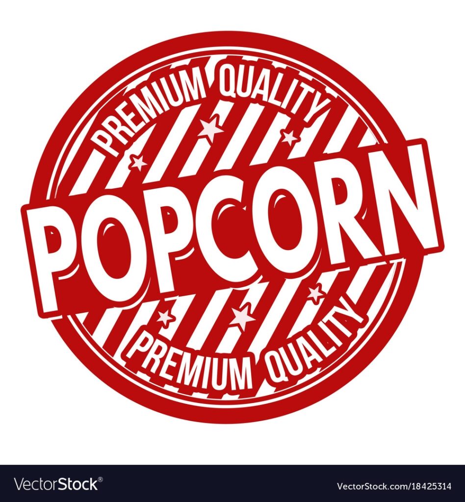 Popcorn Label Or Stamp Royalty Free Vector Image