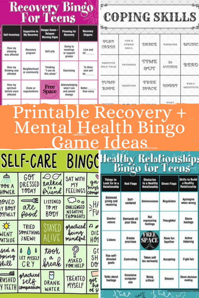 Positive Printable Recovery Games Activities Peachy Party Recovery Games Therapy Games Group Therapy Activities