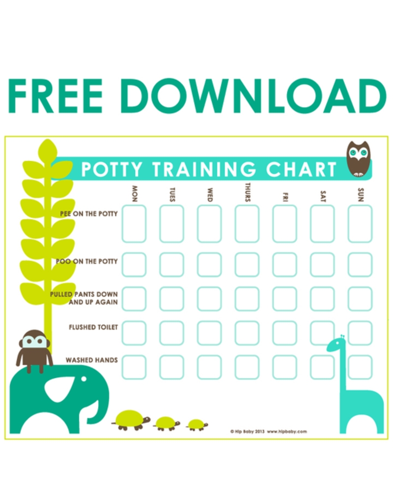 Free Potty Training Chart Printable Pdf
