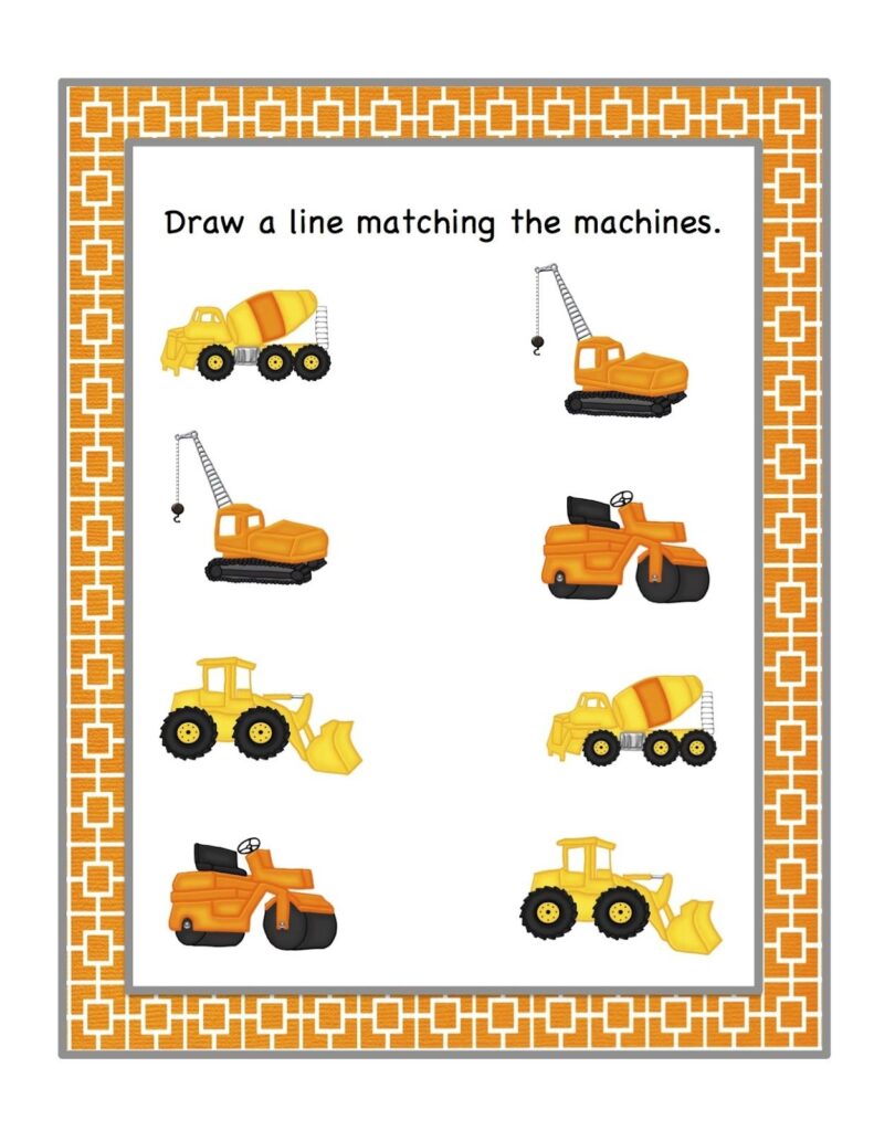 Preschool Printables Construction Machines Printable Large Construction Theme Preschool Preschool Construction Transportation Preschool