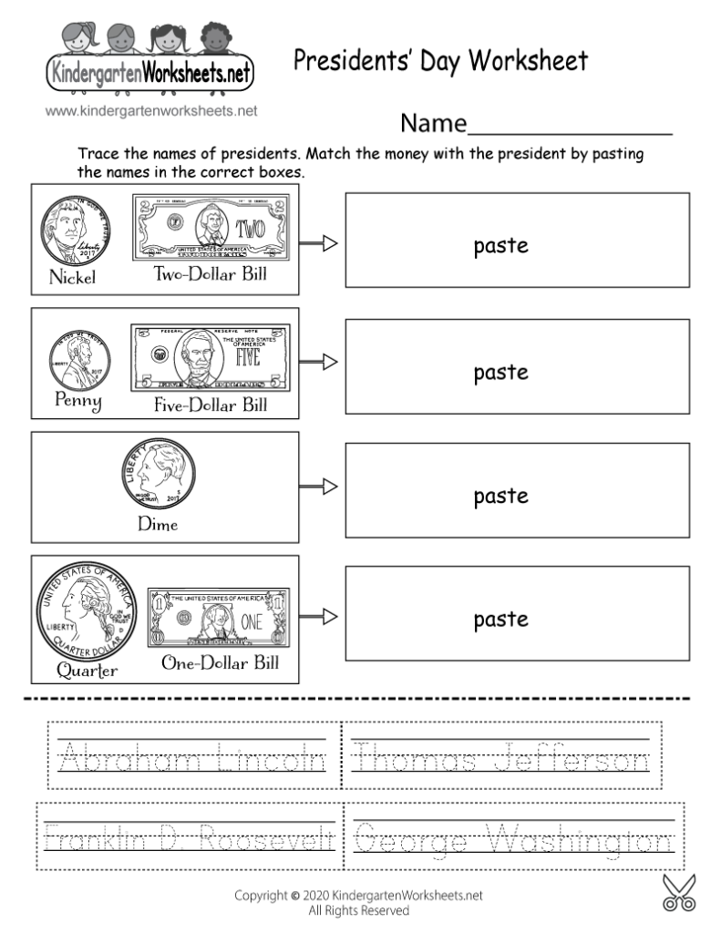 Presidents Day Worksheet For Kindergarten