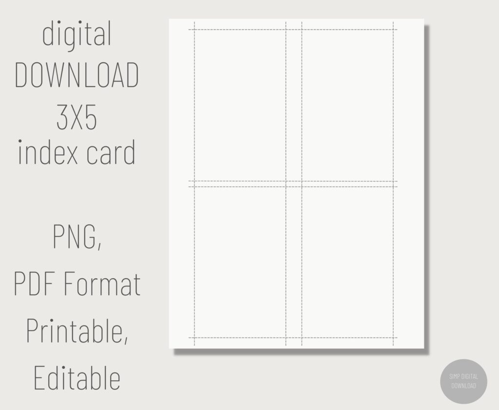 Free Printable 3x5 Index Card Template - Free Printable Templates