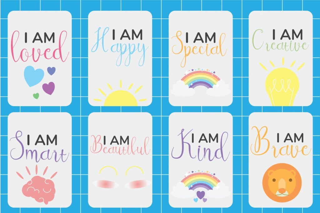Printable Affirmation Cards For Kids Grafik Von Kids Zone Creative Fabrica