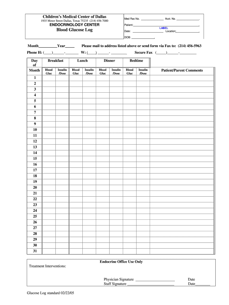 Printable Blood Sugar Chart Fill Out Sign Online DocHub