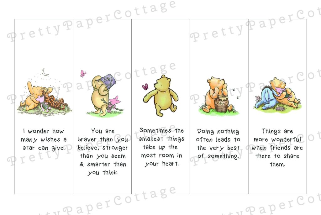 PRINTABLE BOOKMARKS Winnie The Pooh Quotes Baby Shower Etsy Pooh Quotes Winnie The Pooh Quotes Winnie The Pooh Christmas