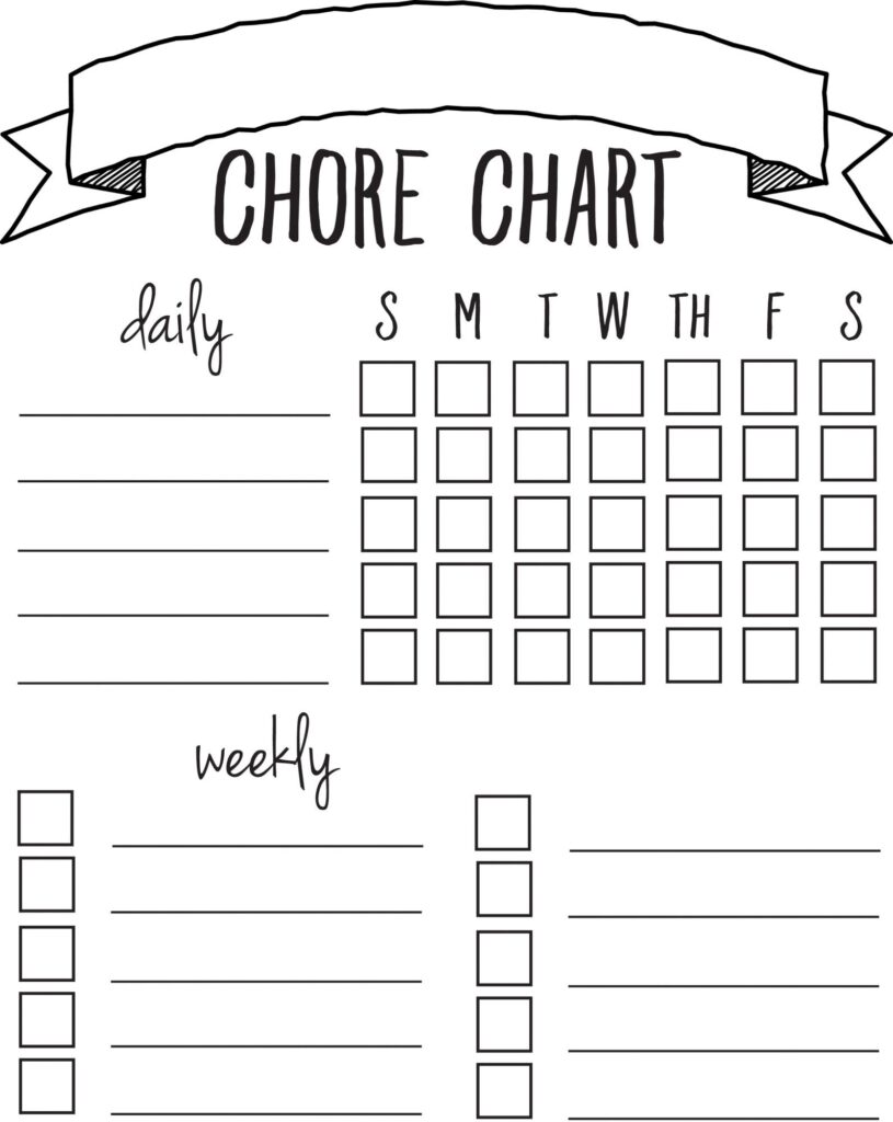 Printable Chore Chart Sincerely Sara D Home Decor DIY Projects Chore Chart Kids Chore Chart Template Printable Chore Chart