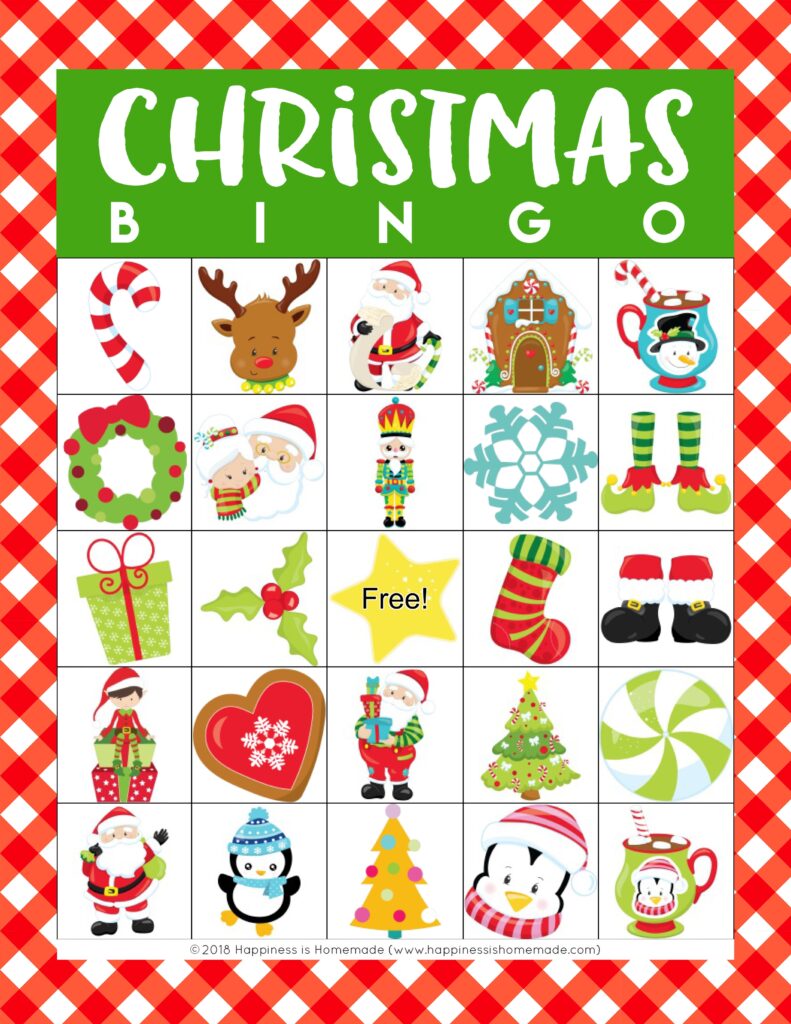 20 Free Printable Christmas Bingo Cards
