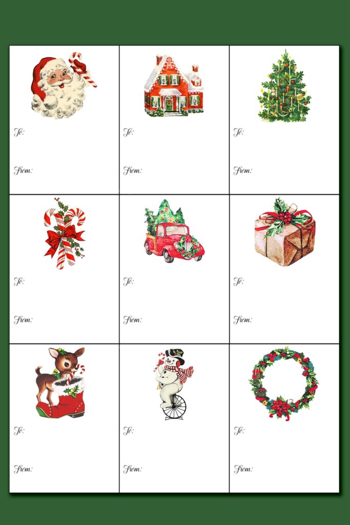 Printable Christmas Labels For Gifts
