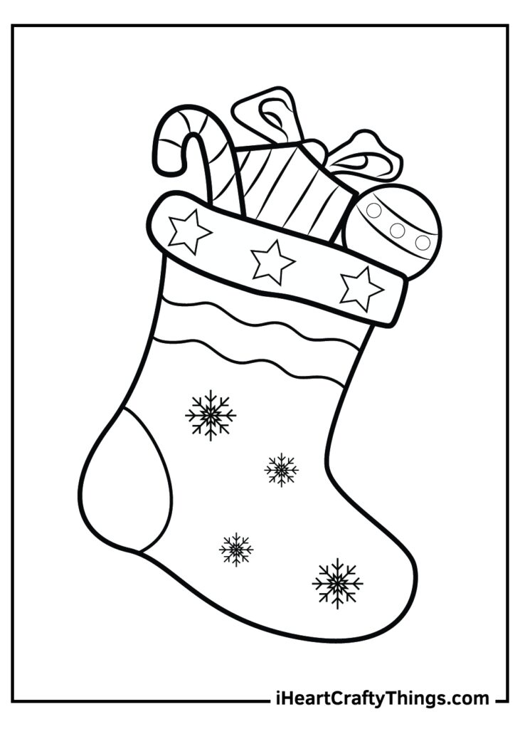 Printable Christmas Stocking Coloring Pages Updated 2022 