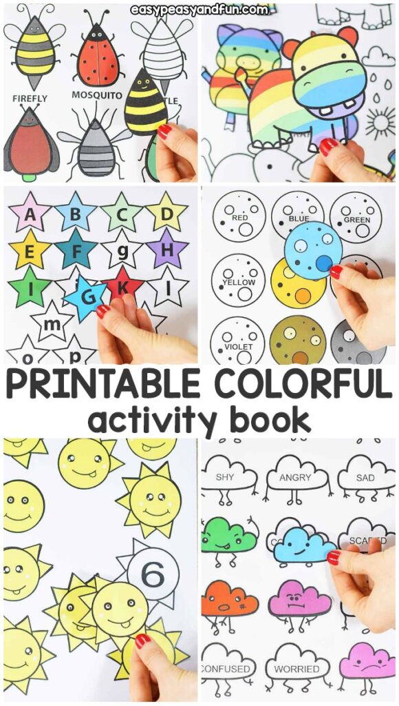 Printable Colorful Quiet Book Easy Peasy And Fun