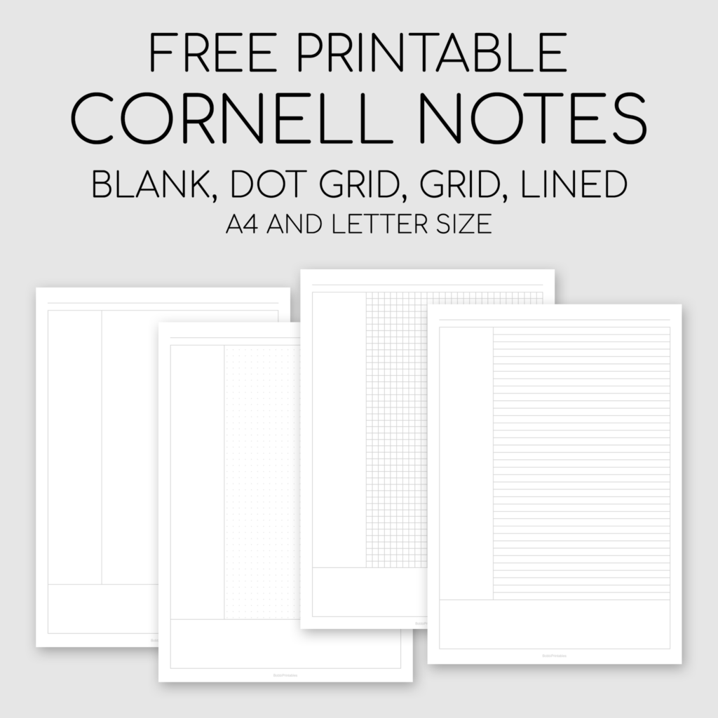 Free Printable Note Taking Templates