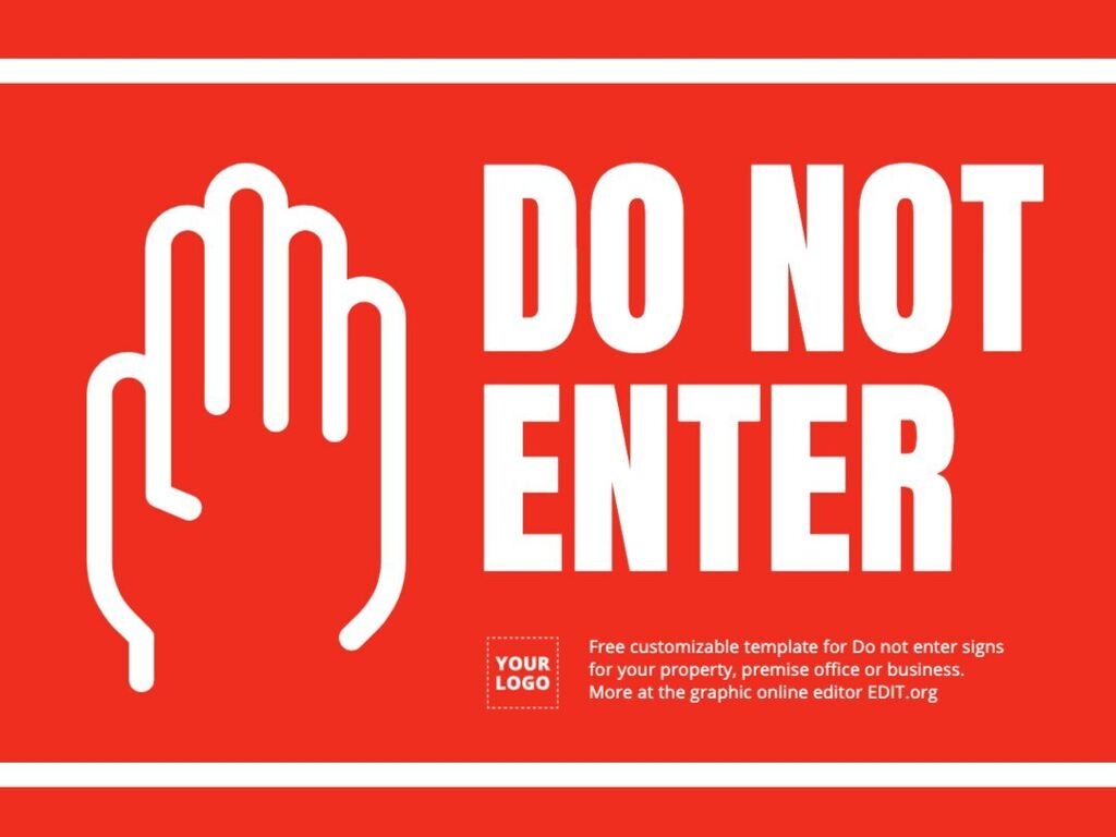 Printable Do Not Enter Signs To Edit Online