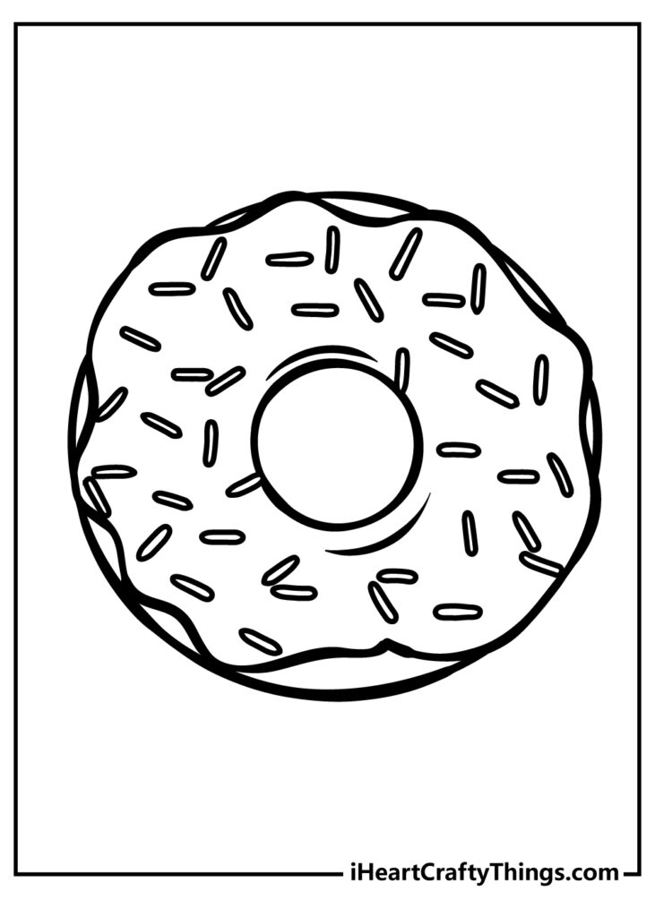 Printable Donut Coloring Pages Updated 2022 