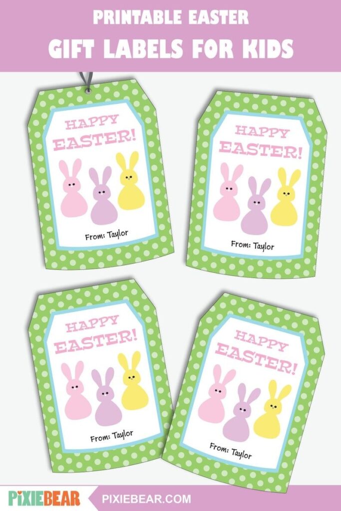 Printable Easter Gift Tag Editable Easter Bunny Tags For Etsy Easter Gift Tag Personalized Easter Valentine s Cards For Kids