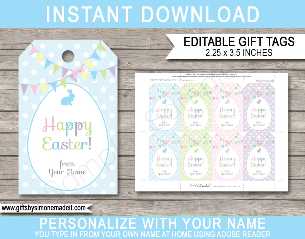 Free Printable Easter Gift Tags