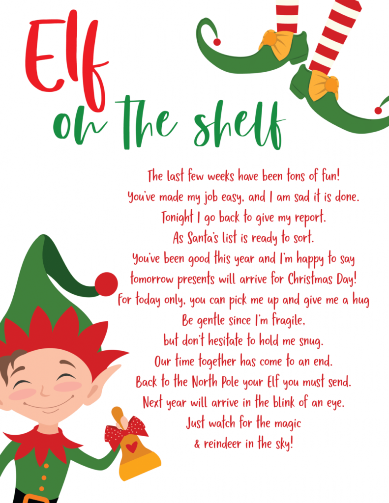 Free Printable Editable Elf On The Shelf Goodbye Letter