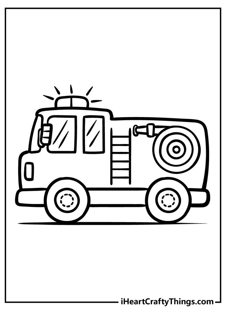 Printable Fire Truck Coloring Pages Updated 2022 