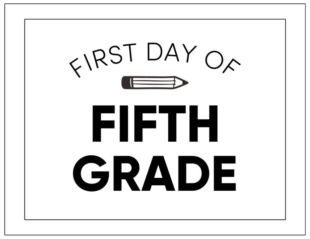 Printable First Day Of School Signs Paper Trail Design