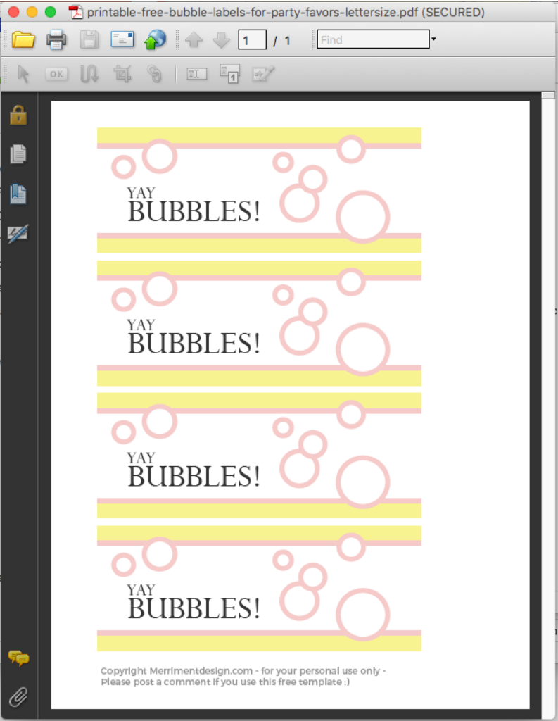 Free Printable Gift Tags For Bubbles