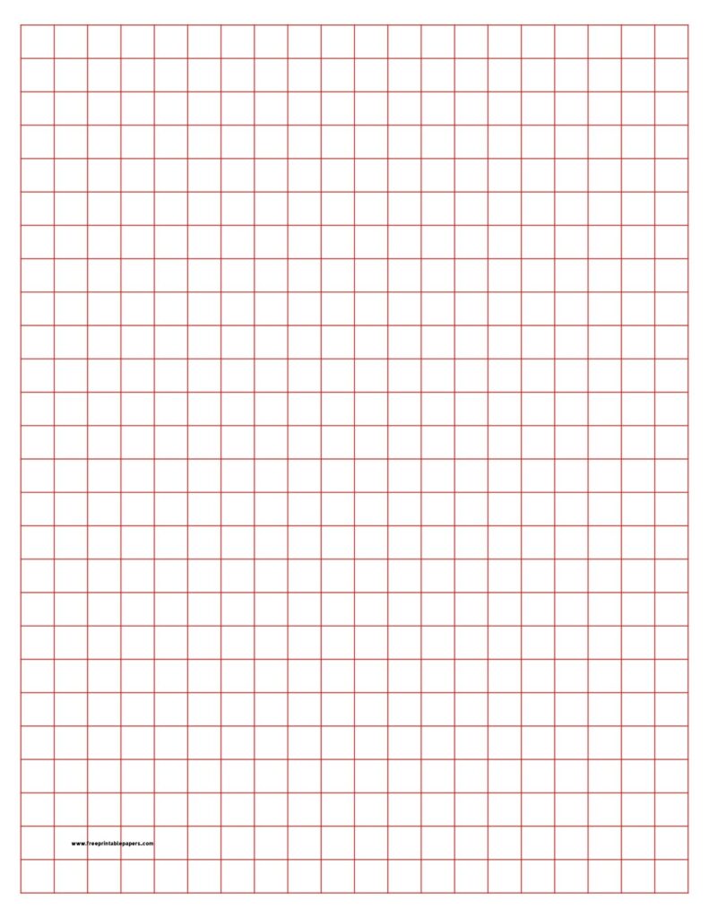 Printable Graph Paper With 2 5 Lines Per Inch Red FREE