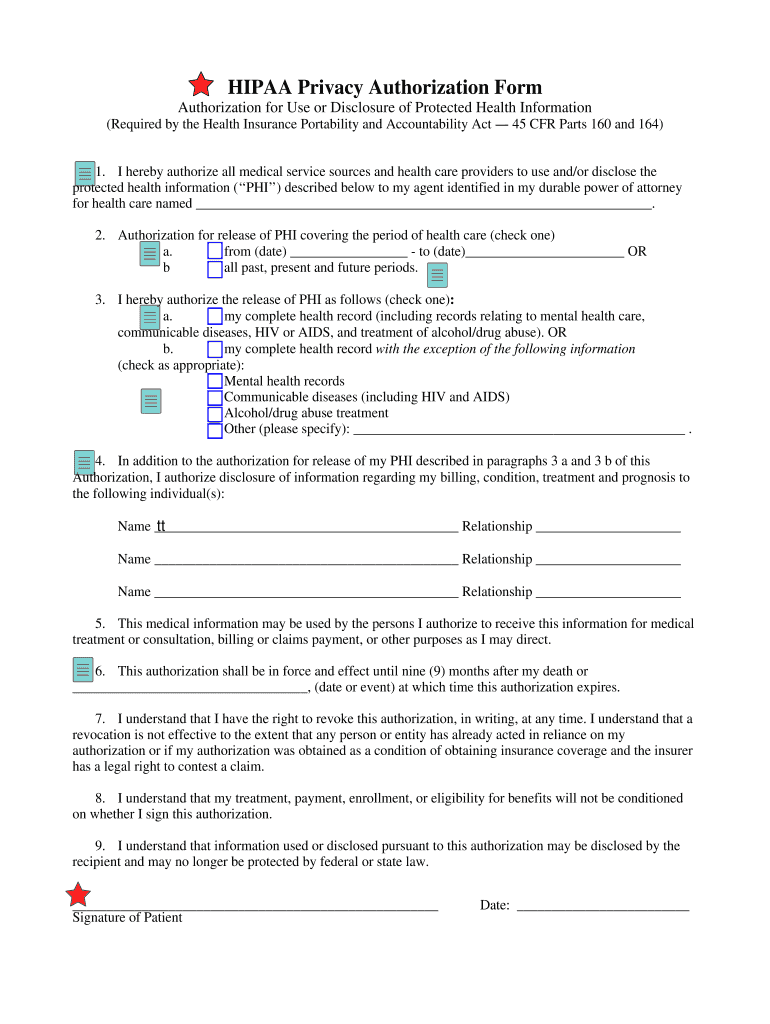 Printable Hipaa Forms Fill Online Printable Fillable Blank PdfFiller