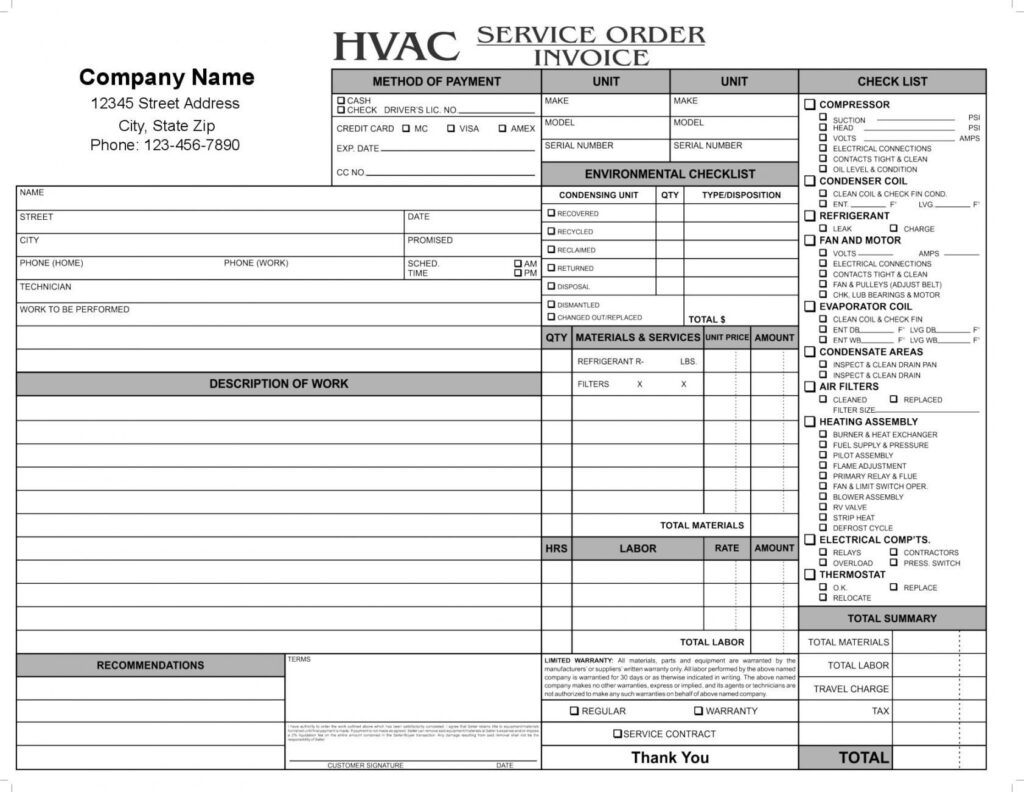 Printable Hvac Invoice Template Invoice Template Free 2016 Hvac Air Conditioning Estimate T Hvac Services Hvac Jobs Invoice Template