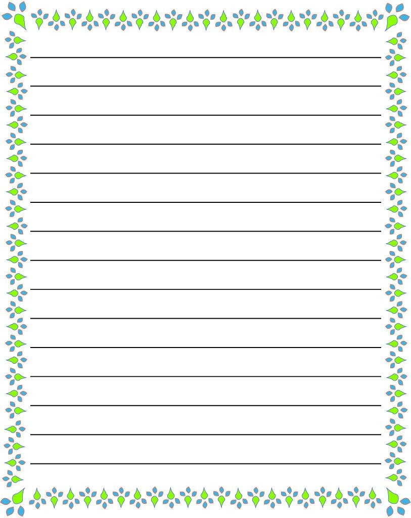 Free Printable Stationary With Lines And Borders