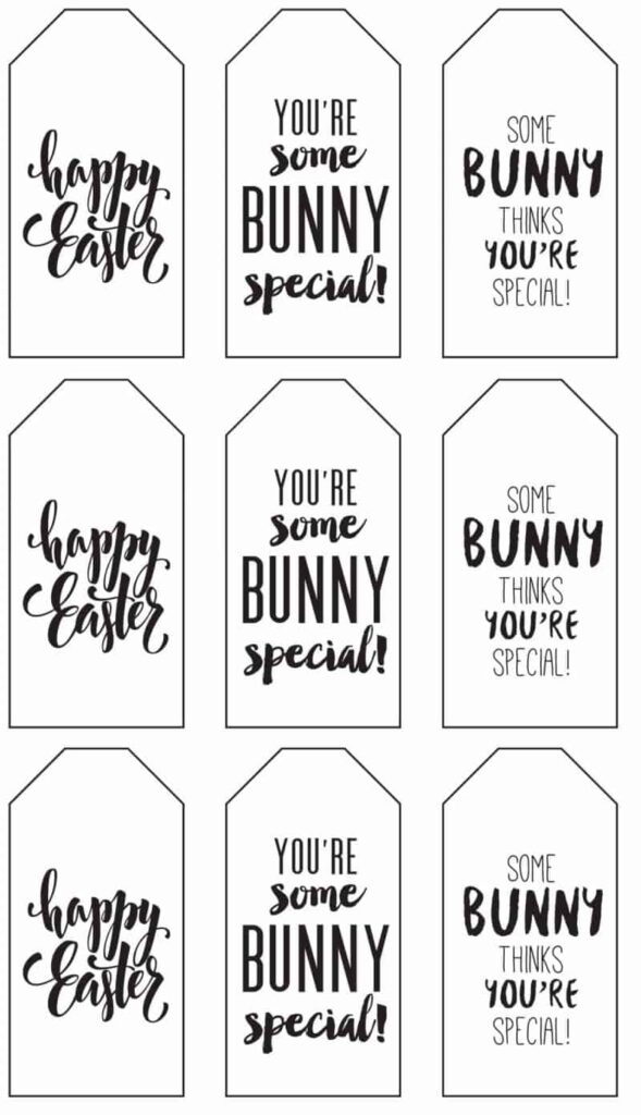 Free Easter Tags Printable