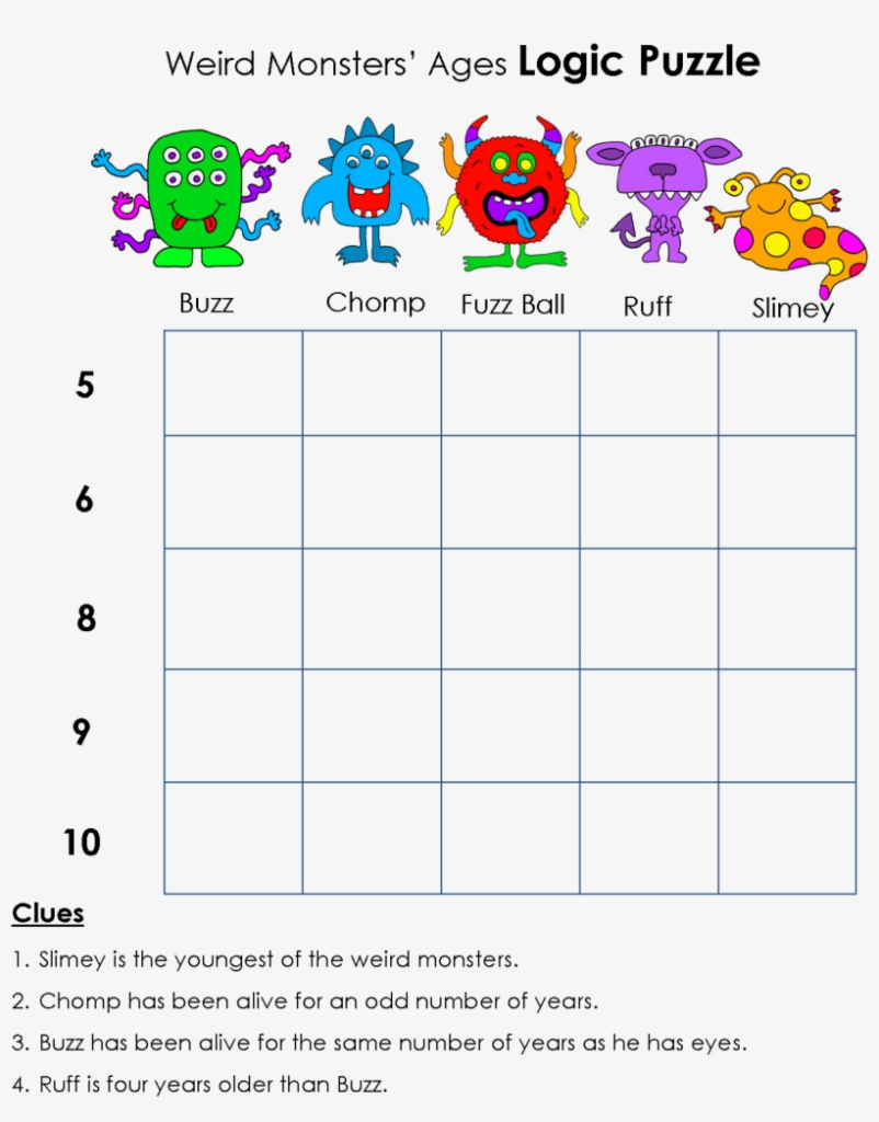 Printable Logic Puzzles Free