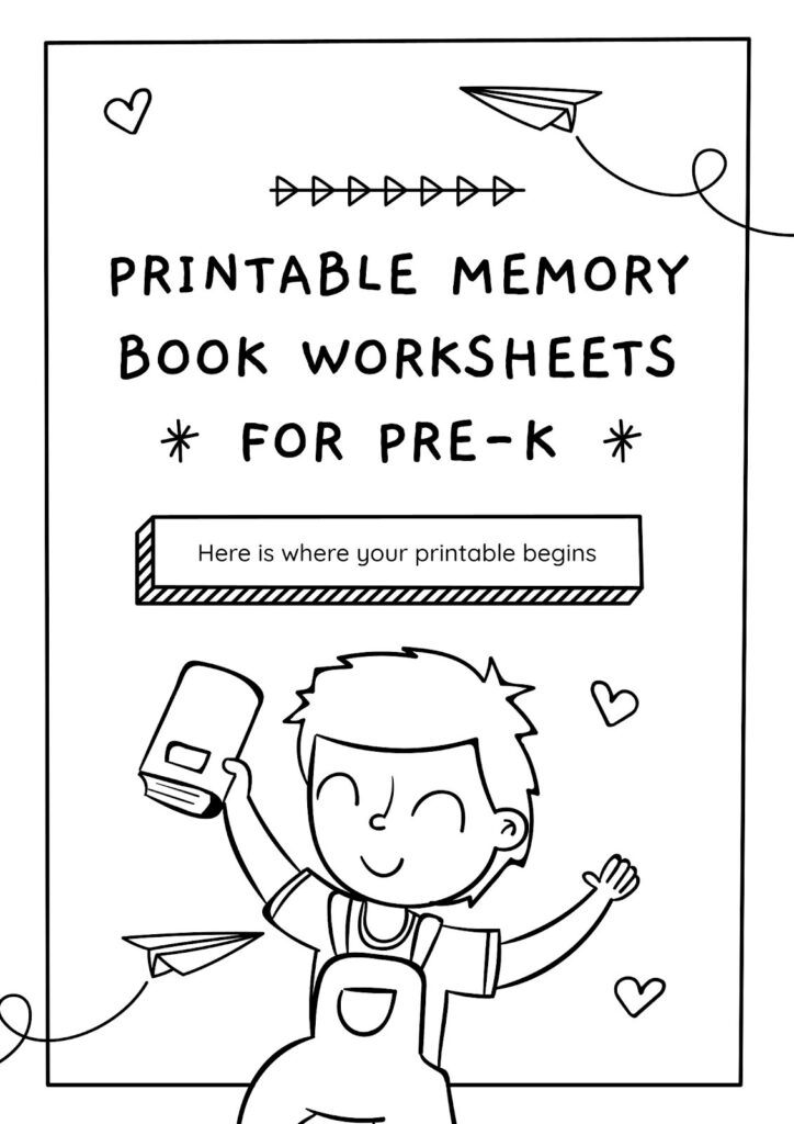 Printable Memory Book Worksheets For Pre K Google Slides