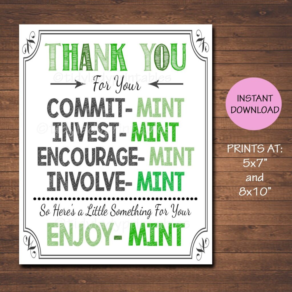 Printable Mint Thank You Decor Sign Volunteer Staff Teacher Appreciation Mint Teacher Appreciation Teacher Appreciation Gifts Diy Teacher Appreciation Signs