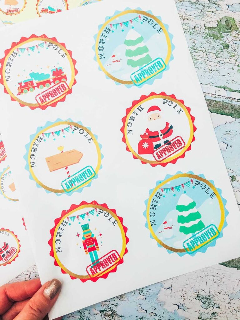 Printable North Pole Stamp Stickers Extraordinary Chaos