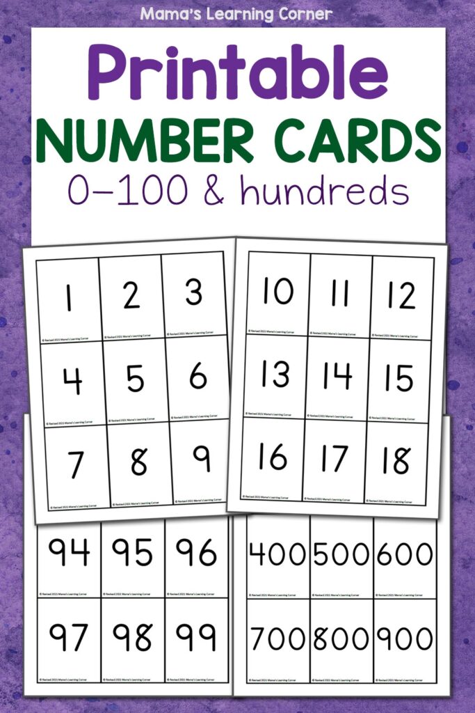 Printable Number Cards Mamas Learning Corner