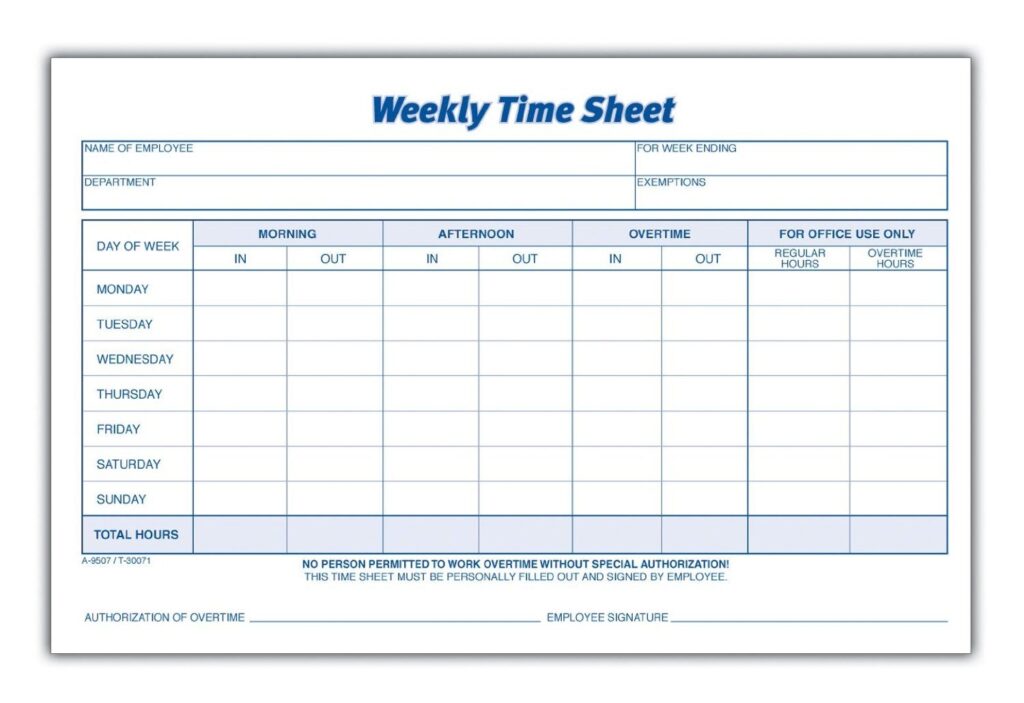 Printable PDF Timesheets For Employees Time Sheet Printable Timesheet Template Attendance Sheet Template