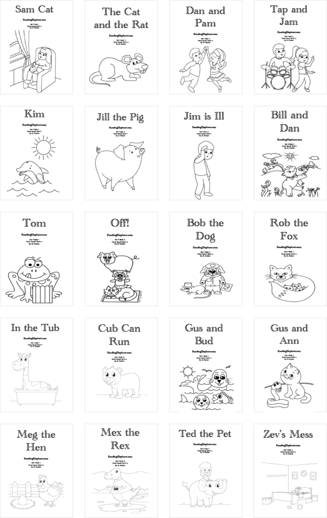 Printable Phonics Books Read With Phonics Reading Elephant