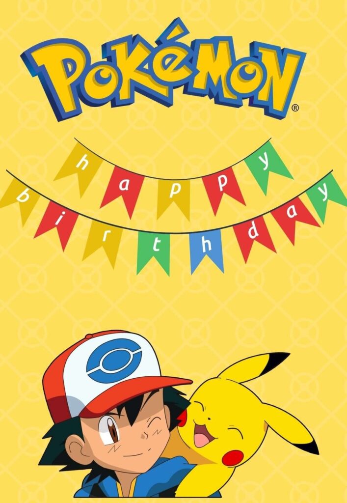 Printable Pokemon Birthday Cards PRINTBIRTHDAY CARDS Pokemon Birthday Card Birthday Card Printable Pokemon Birthday