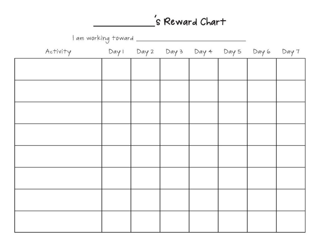 Printable Reward Chart Template Activity Shelter Reward Chart Template Free Printable Behavior Chart Printable Reward Charts