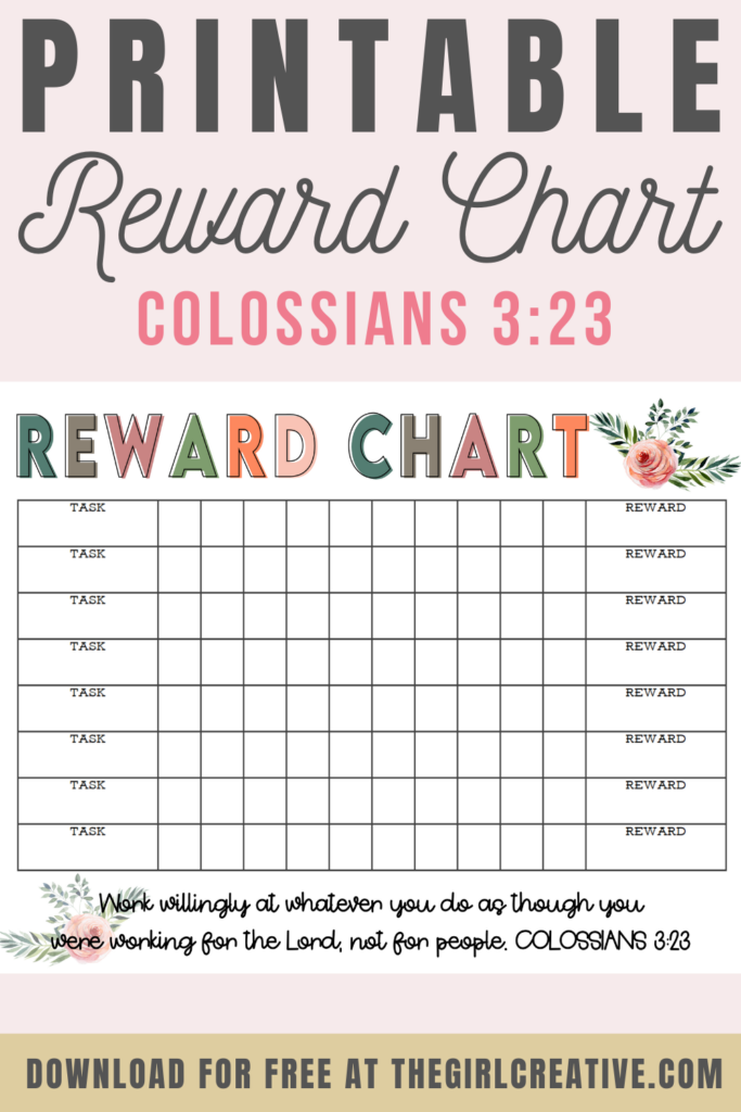 Free Printable Christmas Reward Charts